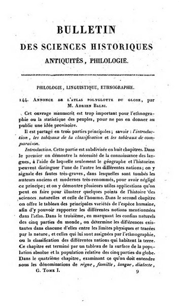 Bulletin des sciences historiques, antiquites, philologie septieme section du Bulletin universel des sciences et de l'industrie