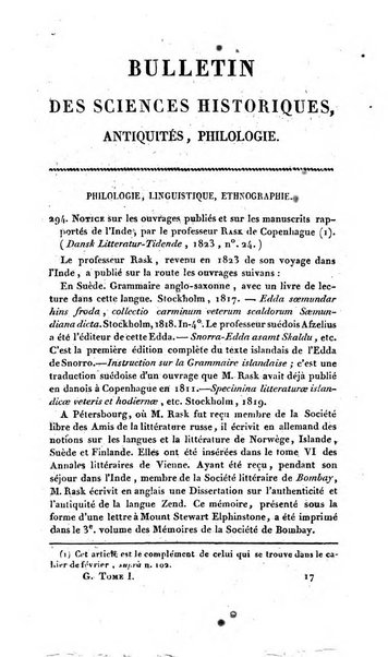 Bulletin des sciences historiques, antiquites, philologie septieme section du Bulletin universel des sciences et de l'industrie