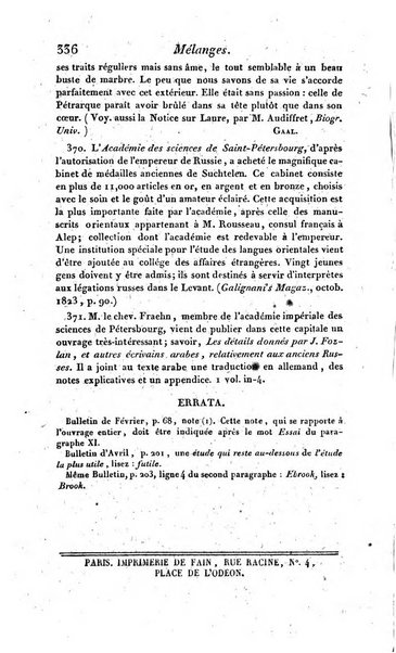 Bulletin des sciences historiques, antiquites, philologie septieme section du Bulletin universel des sciences et de l'industrie