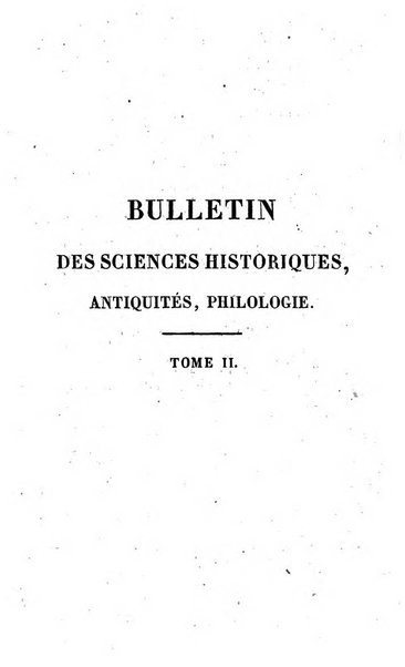 Bulletin des sciences historiques, antiquites, philologie septieme section du Bulletin universel des sciences et de l'industrie