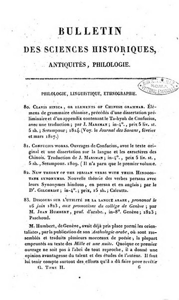 Bulletin des sciences historiques, antiquites, philologie septieme section du Bulletin universel des sciences et de l'industrie