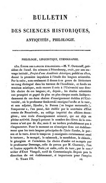 Bulletin des sciences historiques, antiquites, philologie septieme section du Bulletin universel des sciences et de l'industrie