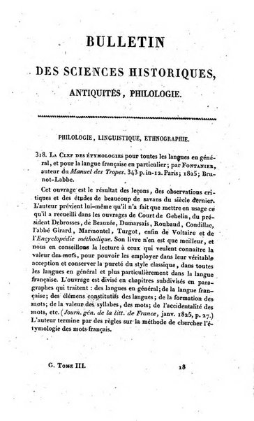 Bulletin des sciences historiques, antiquites, philologie septieme section du Bulletin universel des sciences et de l'industrie