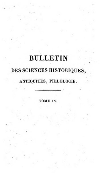 Bulletin des sciences historiques, antiquites, philologie septieme section du Bulletin universel des sciences et de l'industrie