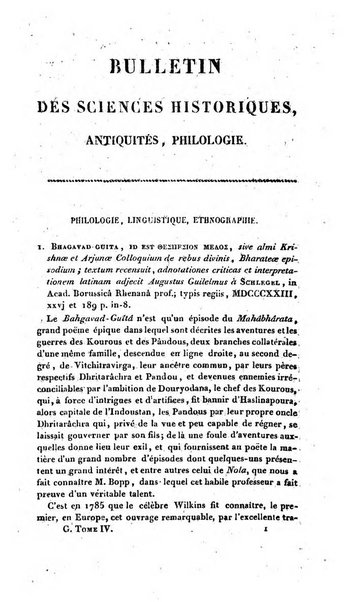 Bulletin des sciences historiques, antiquites, philologie septieme section du Bulletin universel des sciences et de l'industrie