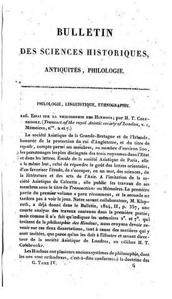 Bulletin des sciences historiques, antiquites, philologie septieme section du Bulletin universel des sciences et de l'industrie