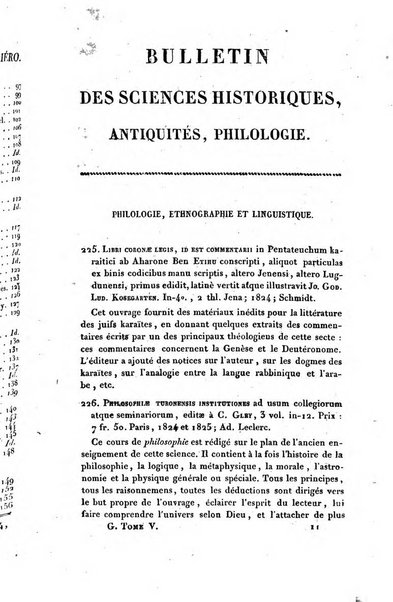 Bulletin des sciences historiques, antiquites, philologie septieme section du Bulletin universel des sciences et de l'industrie