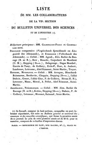 Bulletin des sciences historiques, antiquites, philologie septieme section du Bulletin universel des sciences et de l'industrie