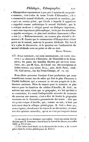 Bulletin des sciences historiques, antiquites, philologie septieme section du Bulletin universel des sciences et de l'industrie