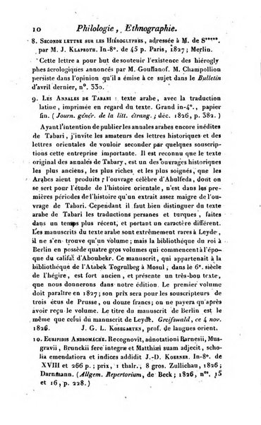 Bulletin des sciences historiques, antiquites, philologie septieme section du Bulletin universel des sciences et de l'industrie