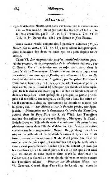 Bulletin des sciences historiques, antiquites, philologie septieme section du Bulletin universel des sciences et de l'industrie