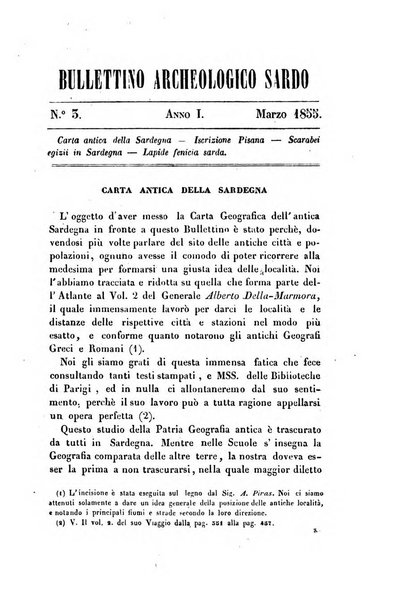 Bullettino archeologico sardo, ossia raccolta dei monumenti antichi in ogni genere di tutta l'isola di Sardegna