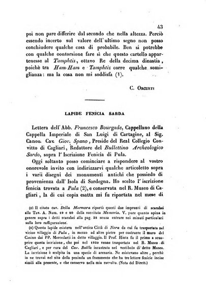 Bullettino archeologico sardo, ossia raccolta dei monumenti antichi in ogni genere di tutta l'isola di Sardegna