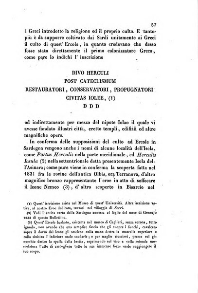 Bullettino archeologico sardo, ossia raccolta dei monumenti antichi in ogni genere di tutta l'isola di Sardegna