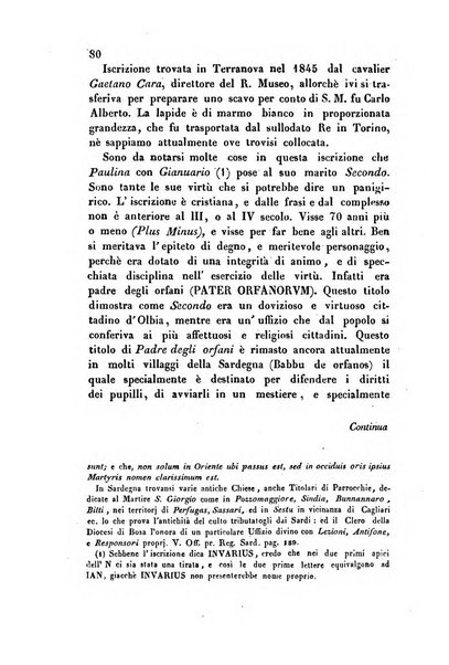 Bullettino archeologico sardo, ossia raccolta dei monumenti antichi in ogni genere di tutta l'isola di Sardegna