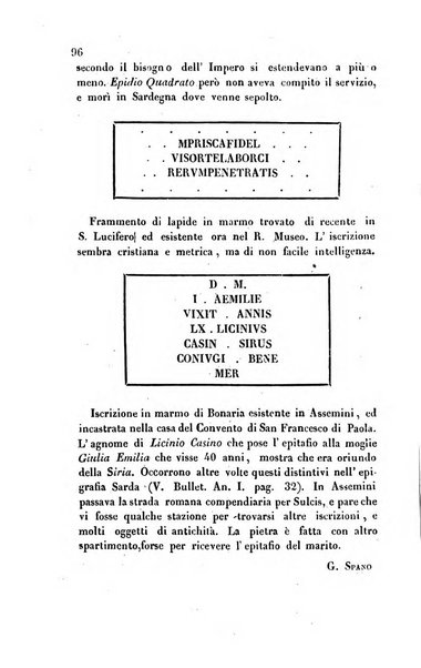 Bullettino archeologico sardo, ossia raccolta dei monumenti antichi in ogni genere di tutta l'isola di Sardegna