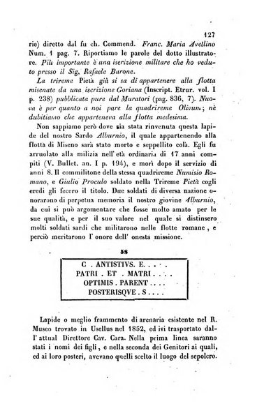 Bullettino archeologico sardo, ossia raccolta dei monumenti antichi in ogni genere di tutta l'isola di Sardegna