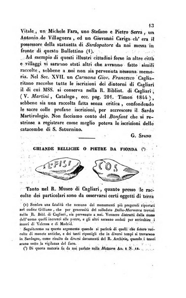 Bullettino archeologico sardo, ossia raccolta dei monumenti antichi in ogni genere di tutta l'isola di Sardegna