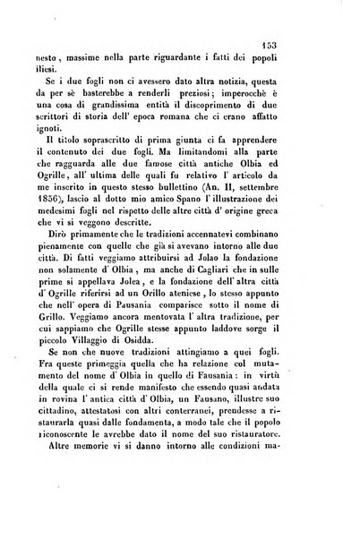 Bullettino archeologico sardo, ossia raccolta dei monumenti antichi in ogni genere di tutta l'isola di Sardegna