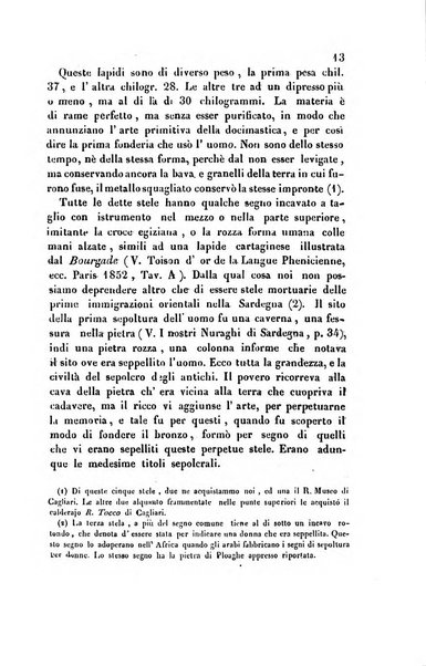 Bullettino archeologico sardo, ossia raccolta dei monumenti antichi in ogni genere di tutta l'isola di Sardegna