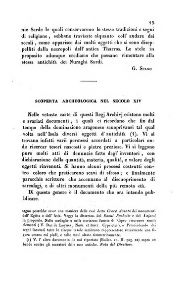 Bullettino archeologico sardo, ossia raccolta dei monumenti antichi in ogni genere di tutta l'isola di Sardegna