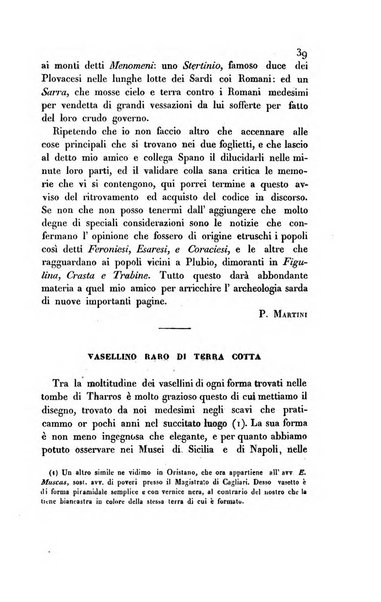 Bullettino archeologico sardo, ossia raccolta dei monumenti antichi in ogni genere di tutta l'isola di Sardegna