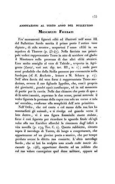 Bullettino archeologico sardo, ossia raccolta dei monumenti antichi in ogni genere di tutta l'isola di Sardegna