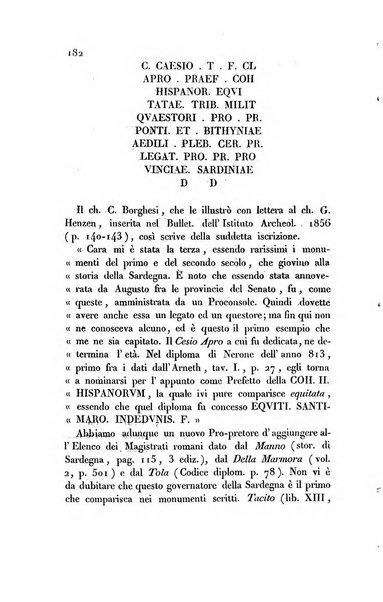 Bullettino archeologico sardo, ossia raccolta dei monumenti antichi in ogni genere di tutta l'isola di Sardegna