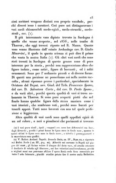 Bullettino archeologico sardo, ossia raccolta dei monumenti antichi in ogni genere di tutta l'isola di Sardegna