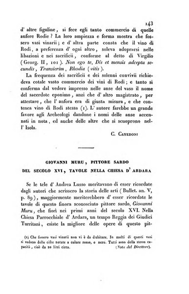 Bullettino archeologico sardo, ossia raccolta dei monumenti antichi in ogni genere di tutta l'isola di Sardegna