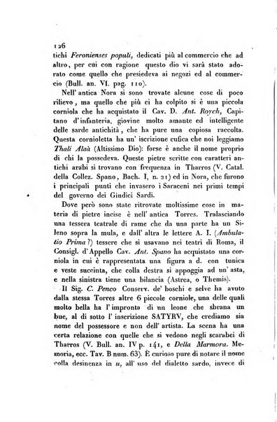 Bullettino archeologico sardo, ossia raccolta dei monumenti antichi in ogni genere di tutta l'isola di Sardegna