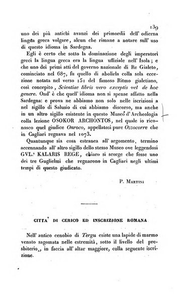 Bullettino archeologico sardo, ossia raccolta dei monumenti antichi in ogni genere di tutta l'isola di Sardegna