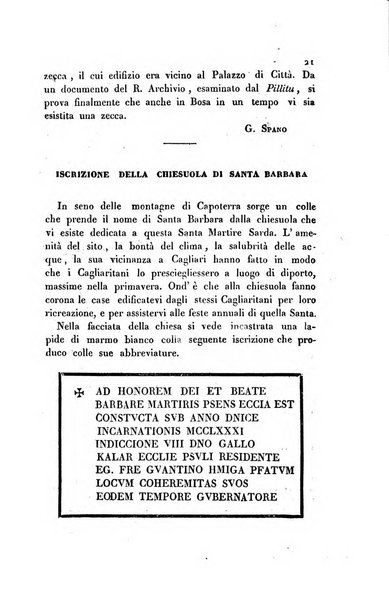 Bullettino archeologico sardo, ossia raccolta dei monumenti antichi in ogni genere di tutta l'isola di Sardegna