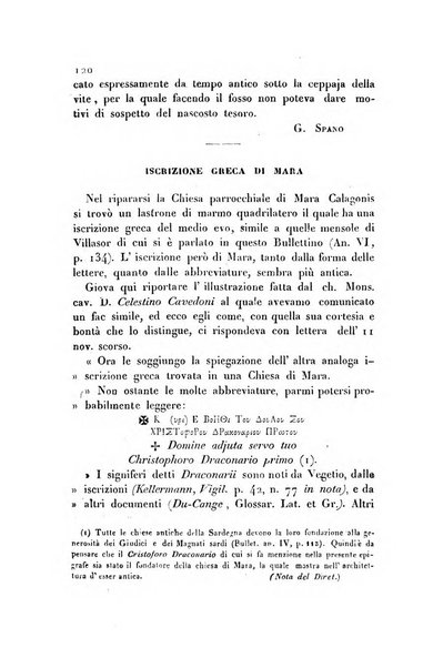 Bullettino archeologico sardo, ossia raccolta dei monumenti antichi in ogni genere di tutta l'isola di Sardegna