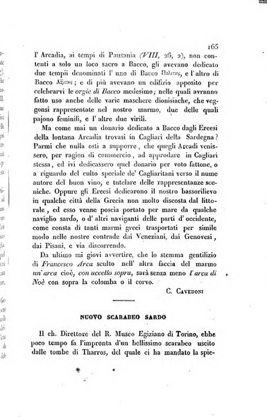 Bullettino archeologico sardo, ossia raccolta dei monumenti antichi in ogni genere di tutta l'isola di Sardegna