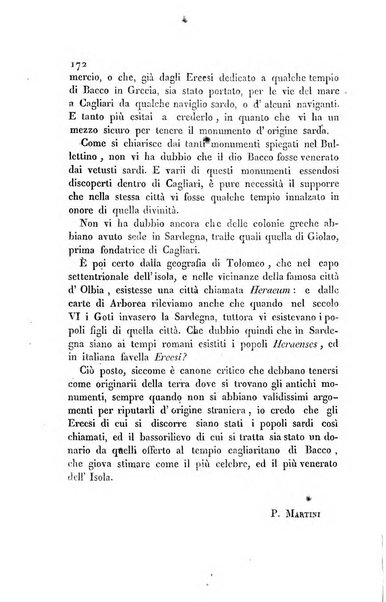 Bullettino archeologico sardo, ossia raccolta dei monumenti antichi in ogni genere di tutta l'isola di Sardegna