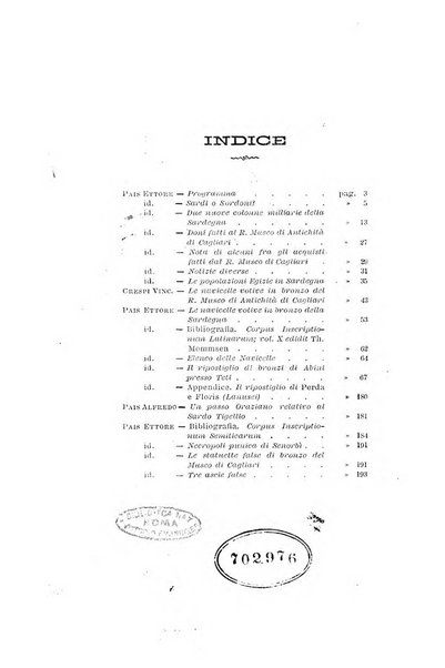 Bullettino archeologico sardo, ossia raccolta dei monumenti antichi in ogni genere di tutta l'isola di Sardegna