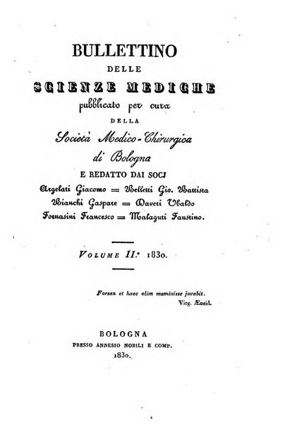 Bullettino delle scienze mediche