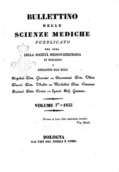 Bullettino delle scienze mediche