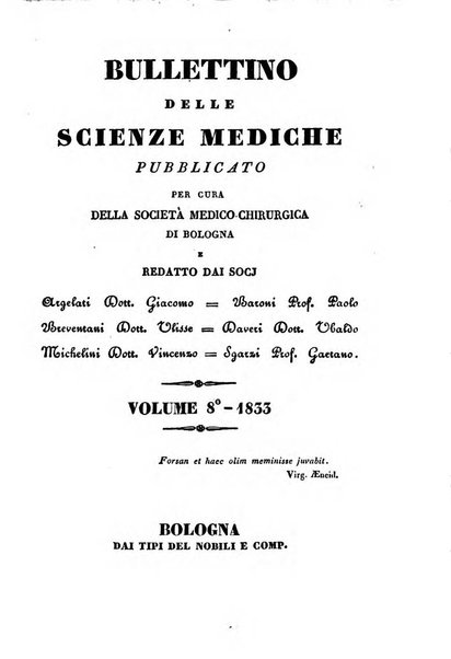 Bullettino delle scienze mediche