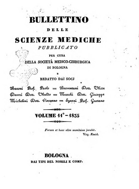 Bullettino delle scienze mediche