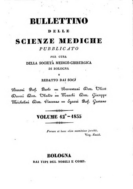 Bullettino delle scienze mediche