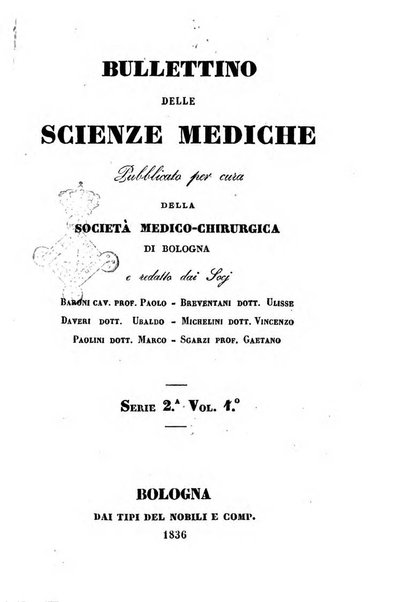 Bullettino delle scienze mediche