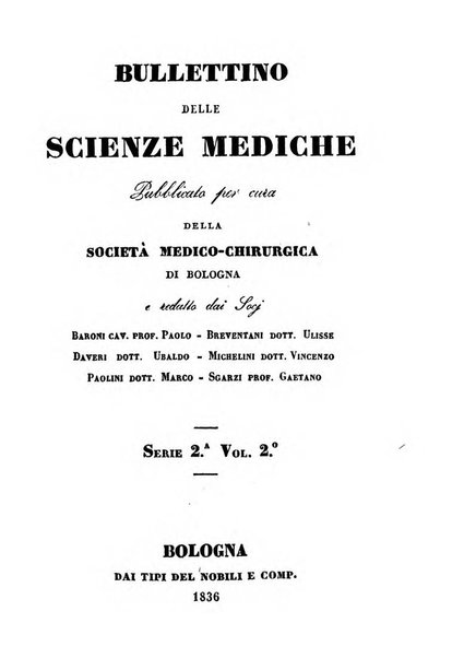 Bullettino delle scienze mediche