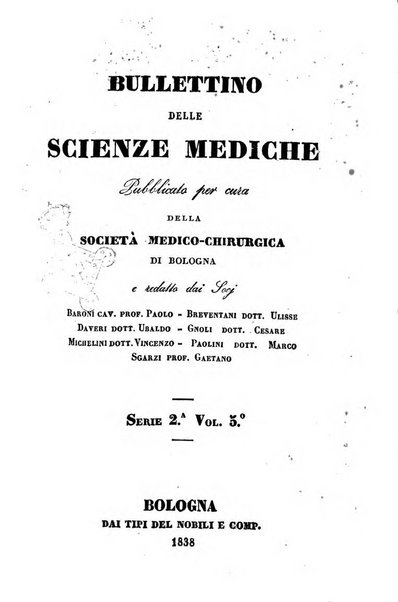 Bullettino delle scienze mediche