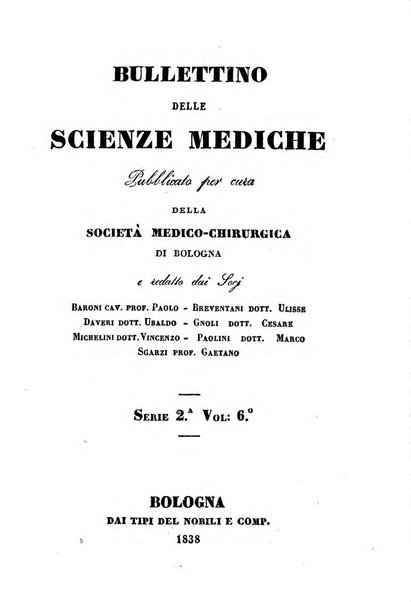 Bullettino delle scienze mediche