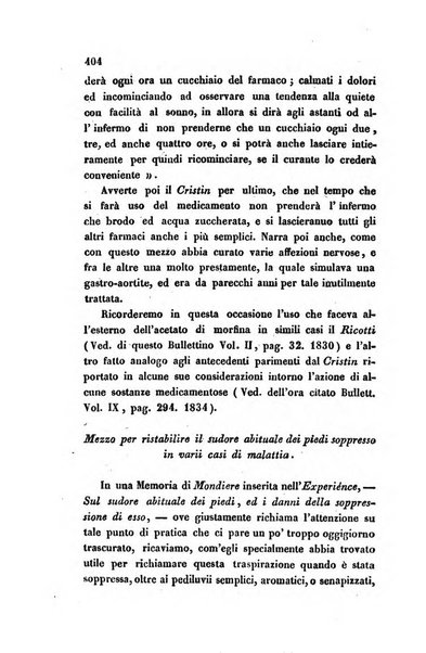 Bullettino delle scienze mediche