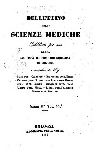 Bullettino delle scienze mediche