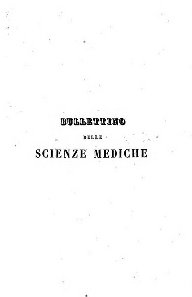 Bullettino delle scienze mediche