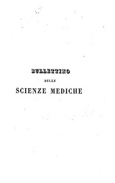 Bullettino delle scienze mediche